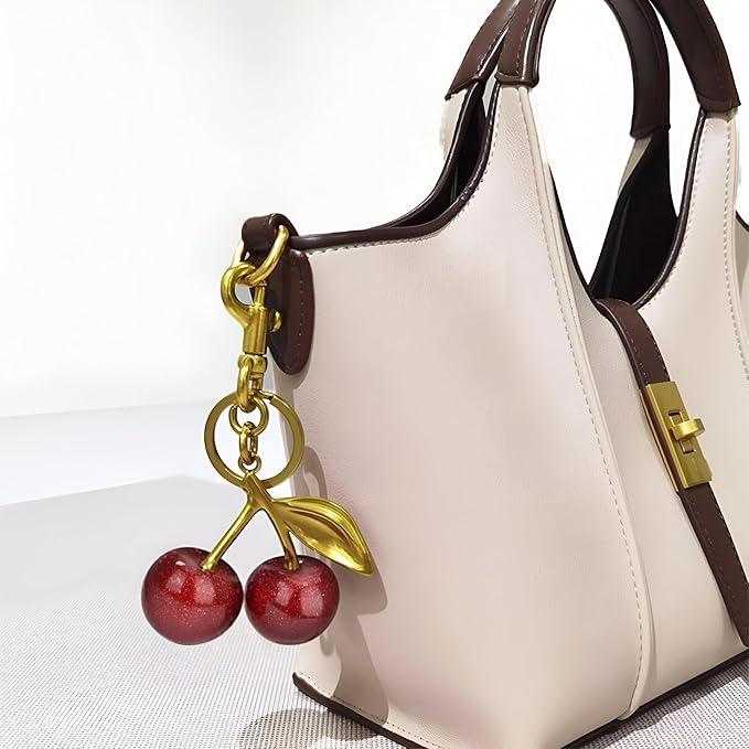 Coach Cherry Bag Charm Brass/Red Apple 7