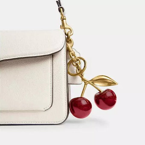 Coach Cherry Bag Charm Brass/Red Apple - BEAUTY BAR