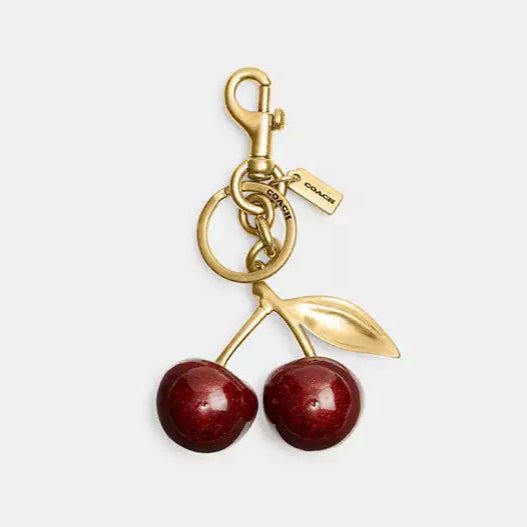 Coach Cherry Bag Charm Brass/Red Apple 1