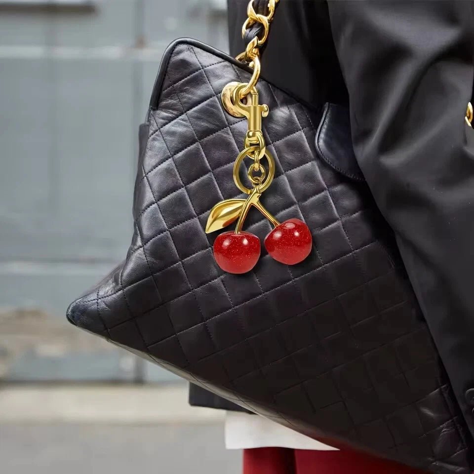 Coach Cherry Bag Charm Brass/Red Apple 5