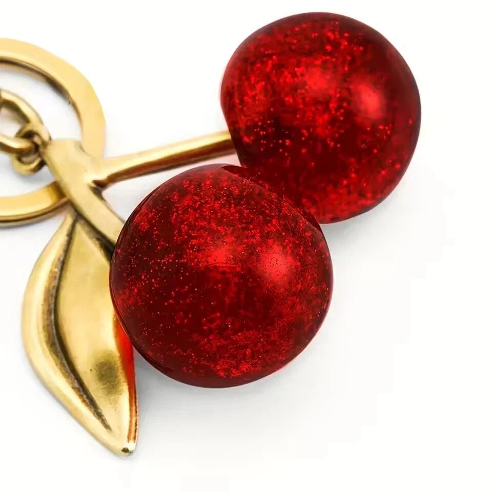 Coach Cherry Bag Charm Brass/Red Apple 4