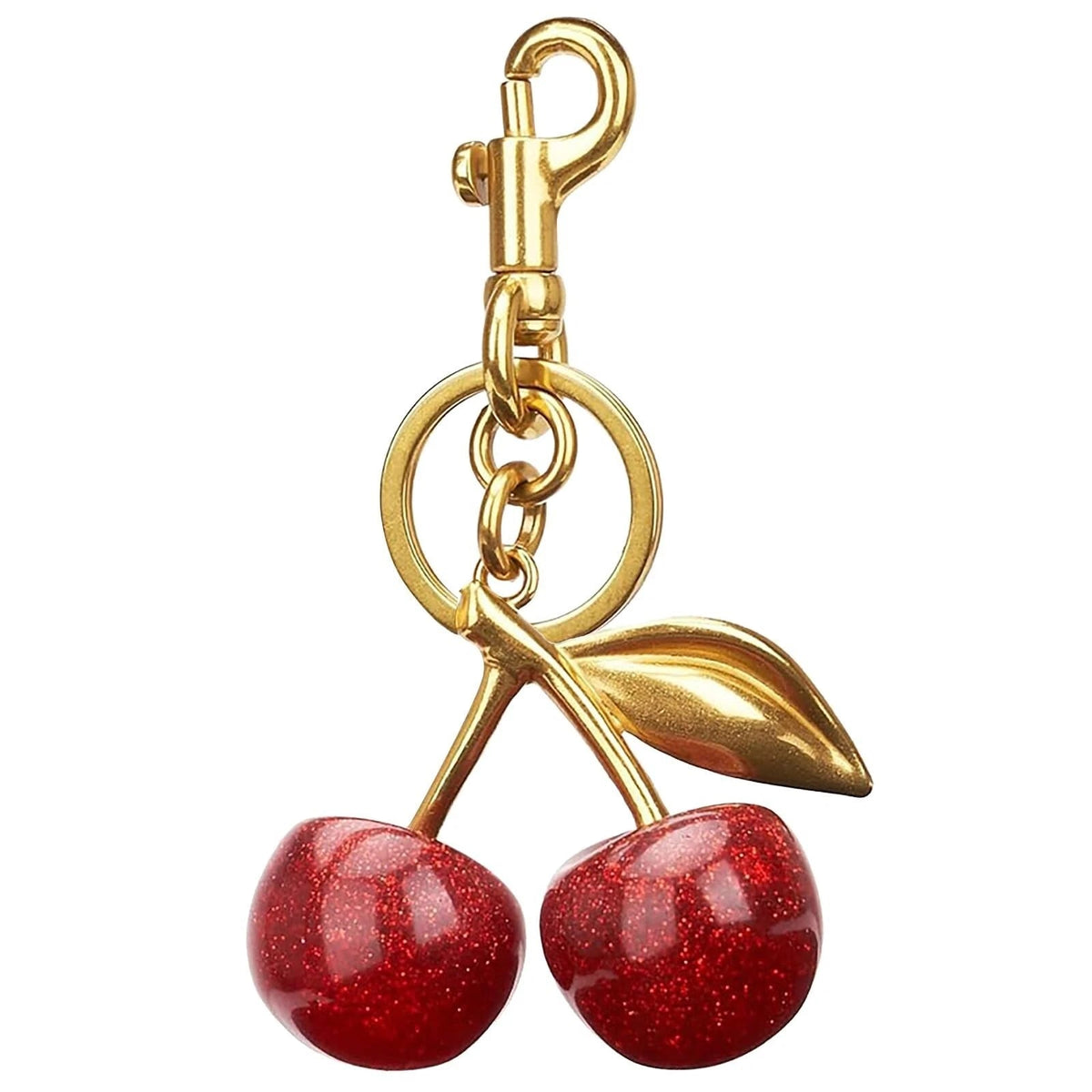 Coach Cherry Bag Charm Brass/Red Apple 8