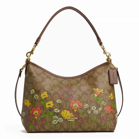 Coach Laurel Shoulder Bag In Signature Floral Print Fabric - BEAUTY BAR