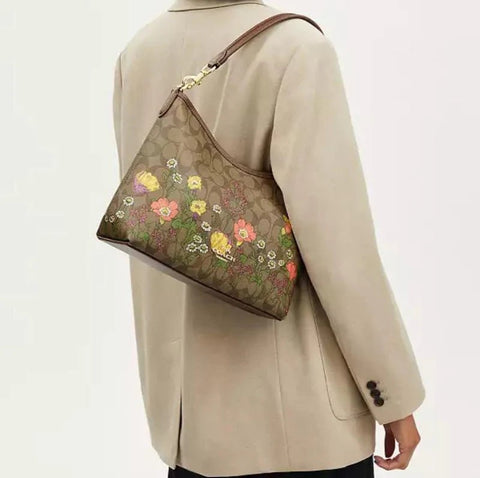 Coach Laurel Shoulder Bag In Signature Floral Print Fabric - BEAUTY BAR