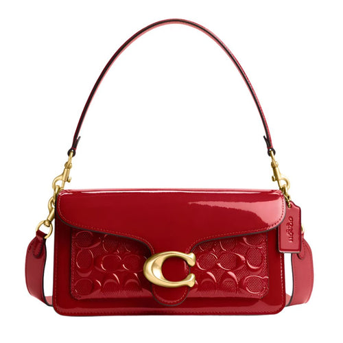Coach Red Tabby Shoulder Bag 26 - Signature Leather