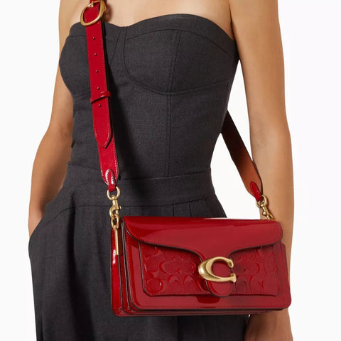 Coach Red Signature Coated Canvas And Leather Bag - BEAUTY BAR