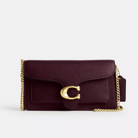 Coach Tabby Chain Clutch Burgendy - BEAUTY BAR