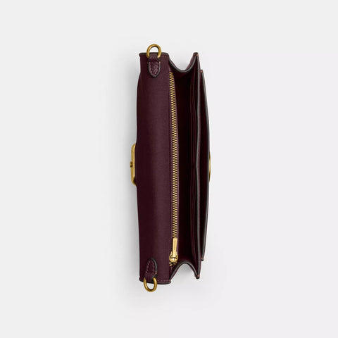 Coach Tabby Chain Clutch Burgendy - BEAUTY BAR