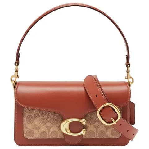 Coach Tan/Beige Signature Coated Canvas And Leather Bag - BEAUTY BAR