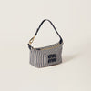 Miu Miu Beige/Baltic Blue Jacquard Fabric Pouch