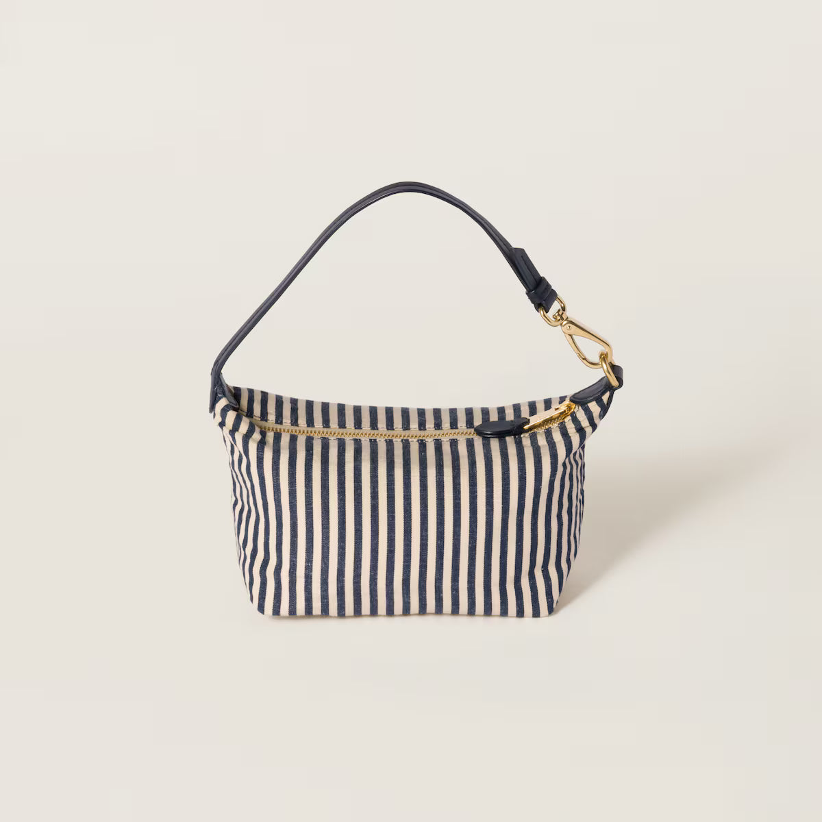 Miu Miu Beige/Baltic Blue Jacquard Fabric Pouch 3