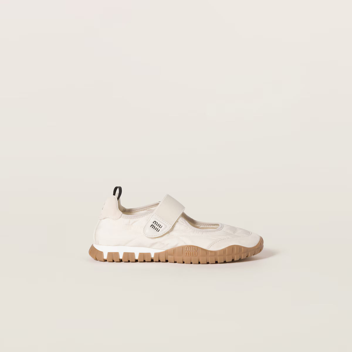 Miu Miu Tyre Technical Fabric And Suede Ballerinas 2
