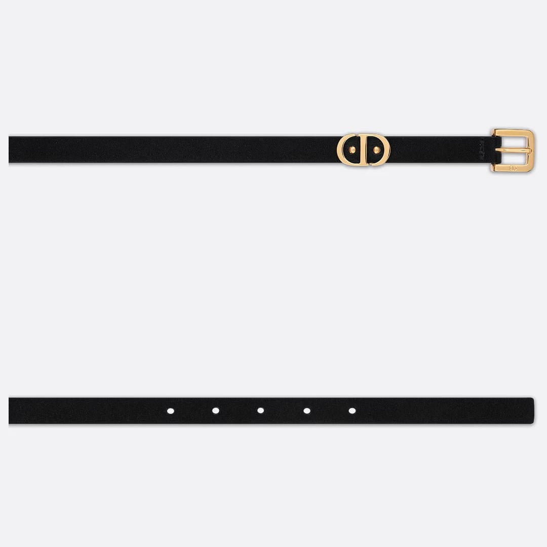 Dior 30 Montaigne Loop Belt Black Ultrasoft Calfskin 3