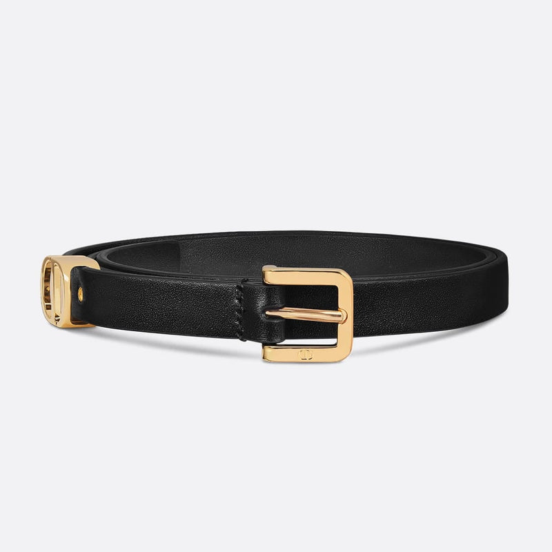 Dior 30 Montaigne Loop Belt Black Ultrasoft Calfskin 2