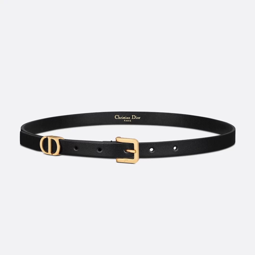 Dior 30 Montaigne Loop Belt Black Ultrasoft Calfskin 1