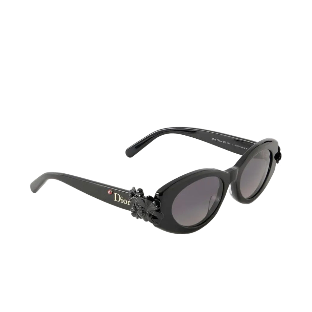 Dior Clover B1I Oval Sunglasses in Black 2