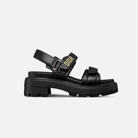 Dior Act Platform Sandal Black Lambskin - BEAUTY BAR