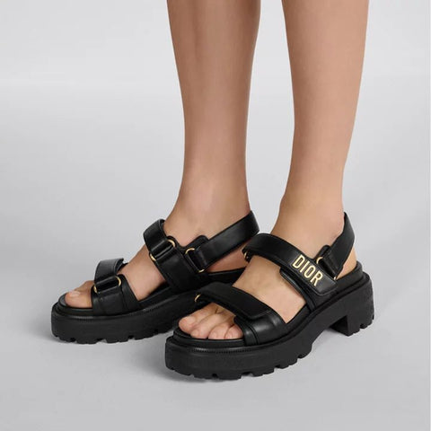 Dior Act Platform Sandal Black Lambskin - BEAUTY BAR