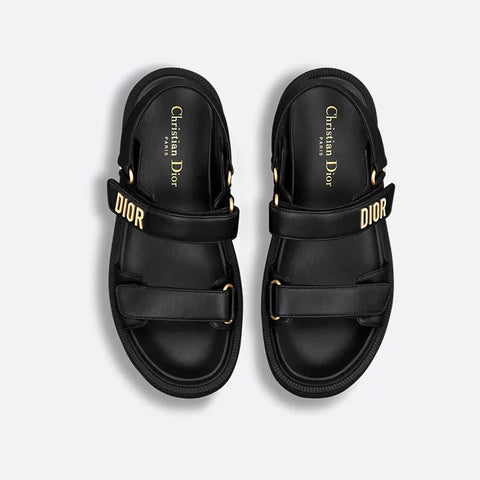 Dior Act Platform Sandal Black Lambskin - BEAUTY BAR