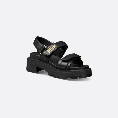 Dior Act Platform Sandal Black Lambskin - BEAUTY BAR