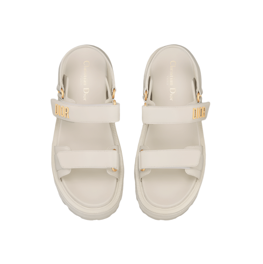 Dior Act White Lambskin Platform Sandals – 7cm Heel 3