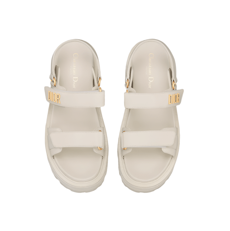 Dior Act White Lambskin Platform Sandals – 7cm Heel 3