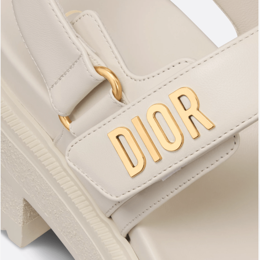 Dior Act White Lambskin Platform Sandals – 7cm Heel 4