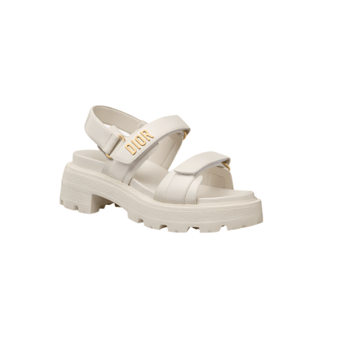 Dior Act Platform Sandal White Lambskin - BEAUTY BAR