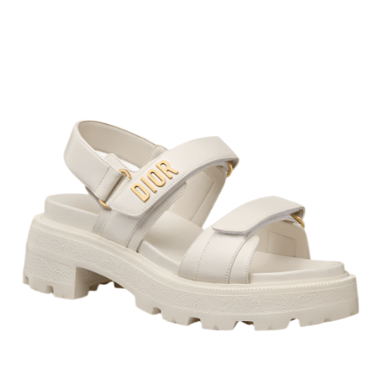Dior Act White Lambskin Platform Sandals – 7cm Heel 2
