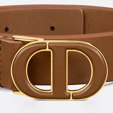 Dior Belt Montaigne Belt Brown Smooth - BEAUTY BAR
