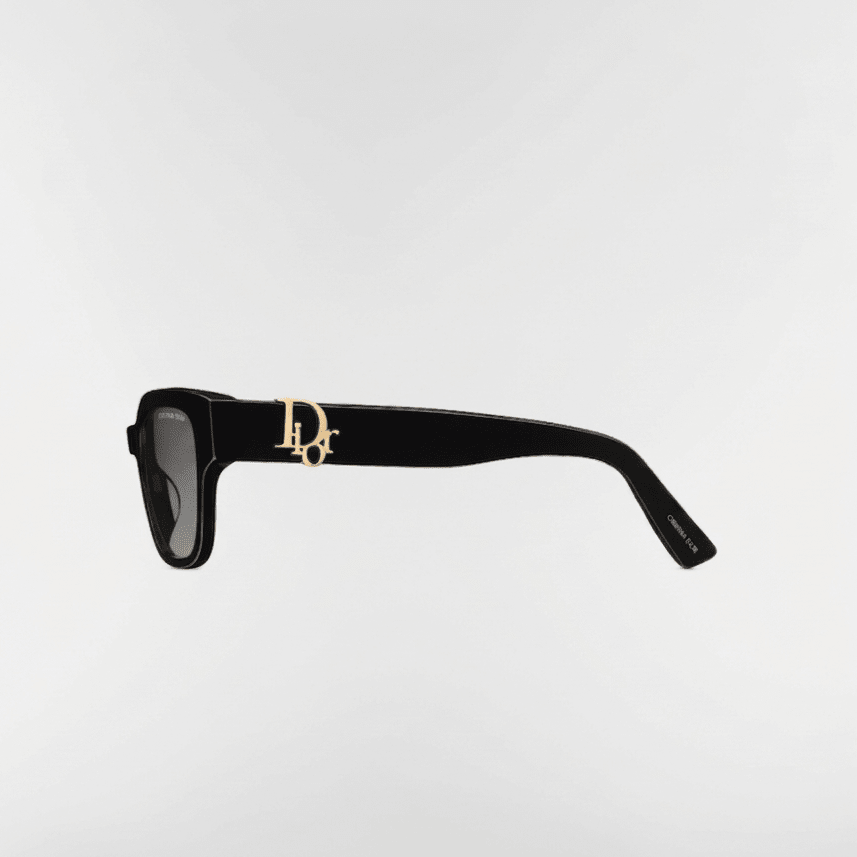 Dior Black Acetate Sunglasses With Gold Hardware 3