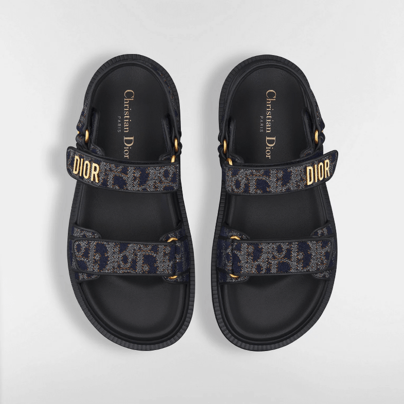 Dior Blue and Tobacco Brown Oblique Denim with Contrasting Topstitching 3