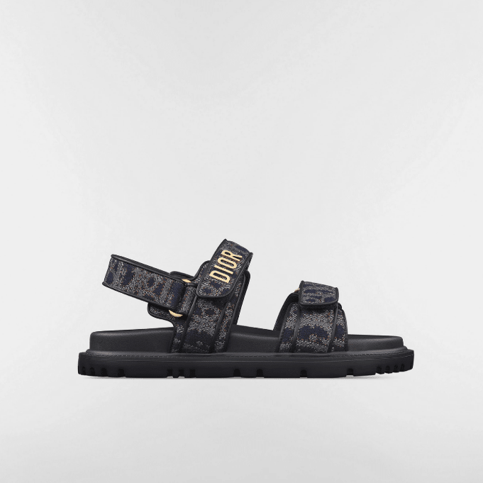 Dior Blue and Tobacco Brown Oblique Denim with Contrasting Topstitching 4