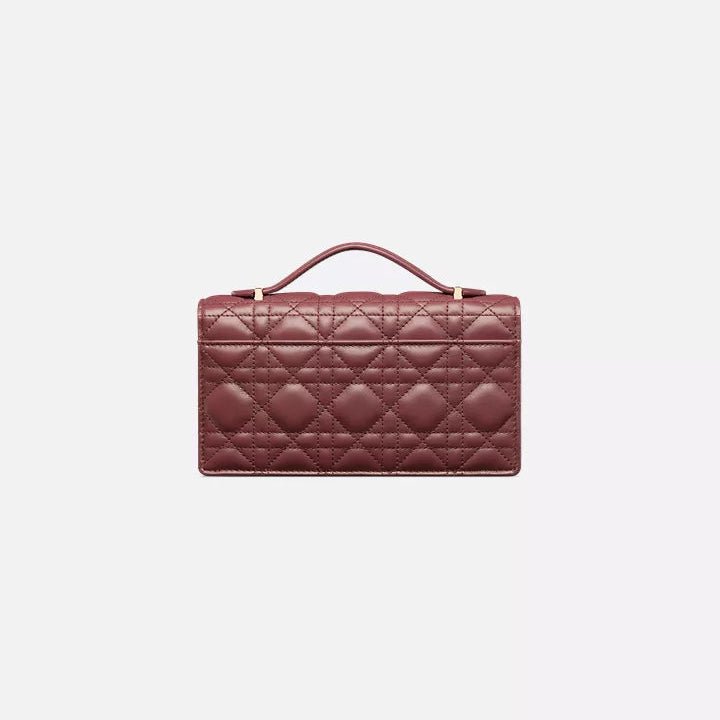 Dior Burgundy Cannage Bag with Gold Accents 4