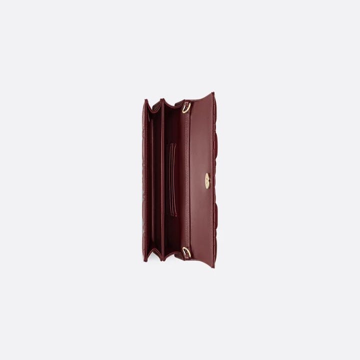 Dior Burgundy Cannage Bag with Gold Accents 3