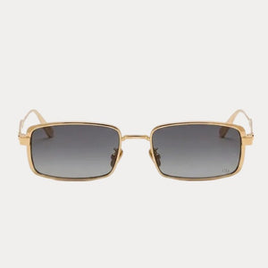 Dior Cannage Gold Rectangular Sunglasses