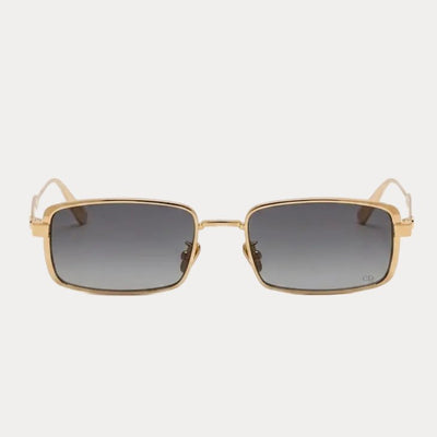 Dior Cannage Gold Rectangular Sunglasses