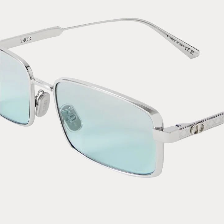 Dior Cannage Rectangular Sunglasses Sliver 3