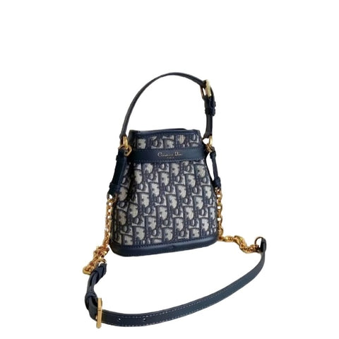 Dior C'est Large Bag Blue Dior Oblique Jacquard - BEAUTY BAR