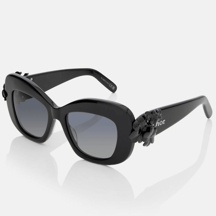 Dior Eyewear Clover Shiny Black Square Sunglasses 2