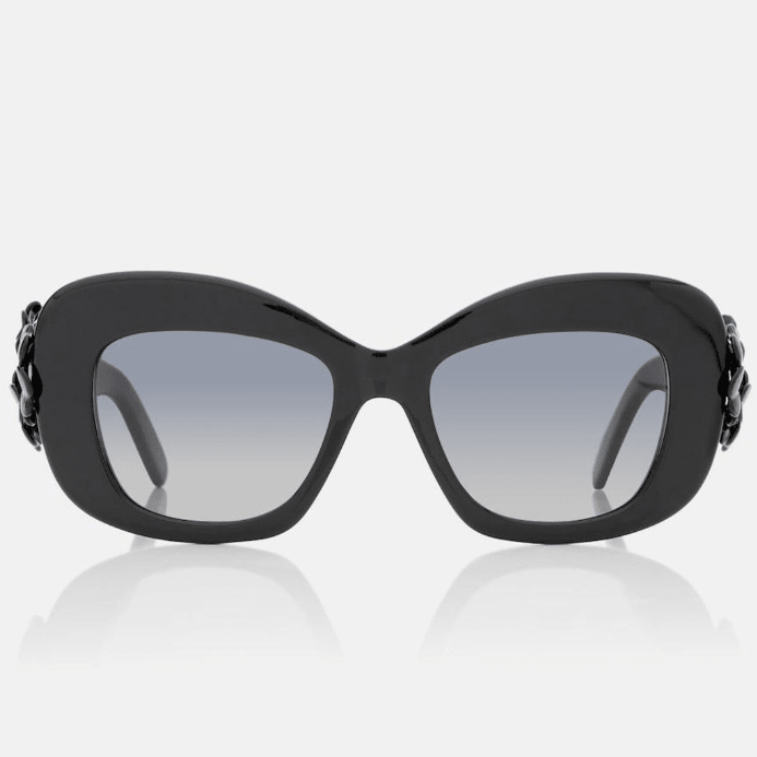 Dior Eyewear Clover Shiny Black Square Sunglasses