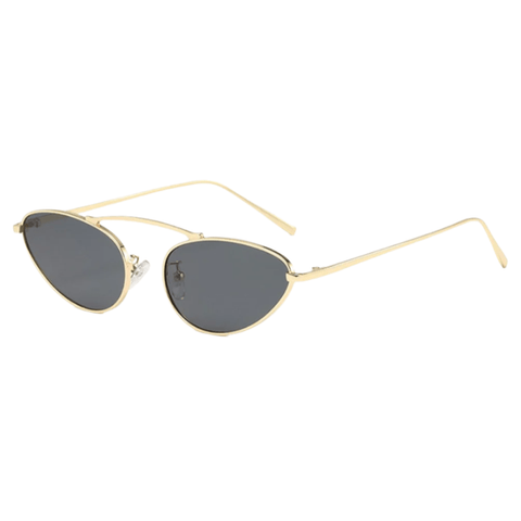 Dior Fashion Retro Narrow Cat Eye Sunglasses For Women - Trendy Small Metal Frame - BEAUTY BAR