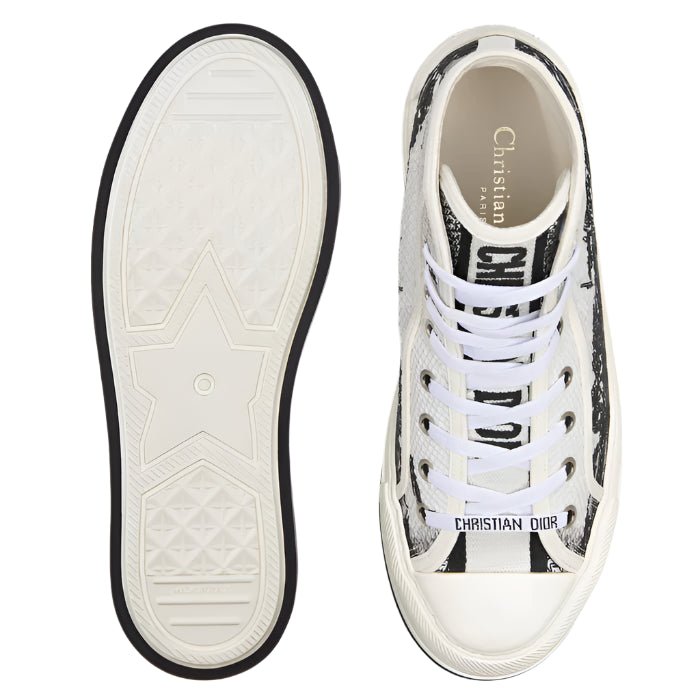 Dior High-Top Platform Sneaker Cotton Embroidered 4
