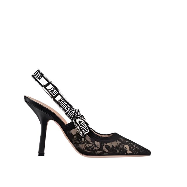 حذاء ديور جادور مفتوح من الخلف باللون الأسود 2