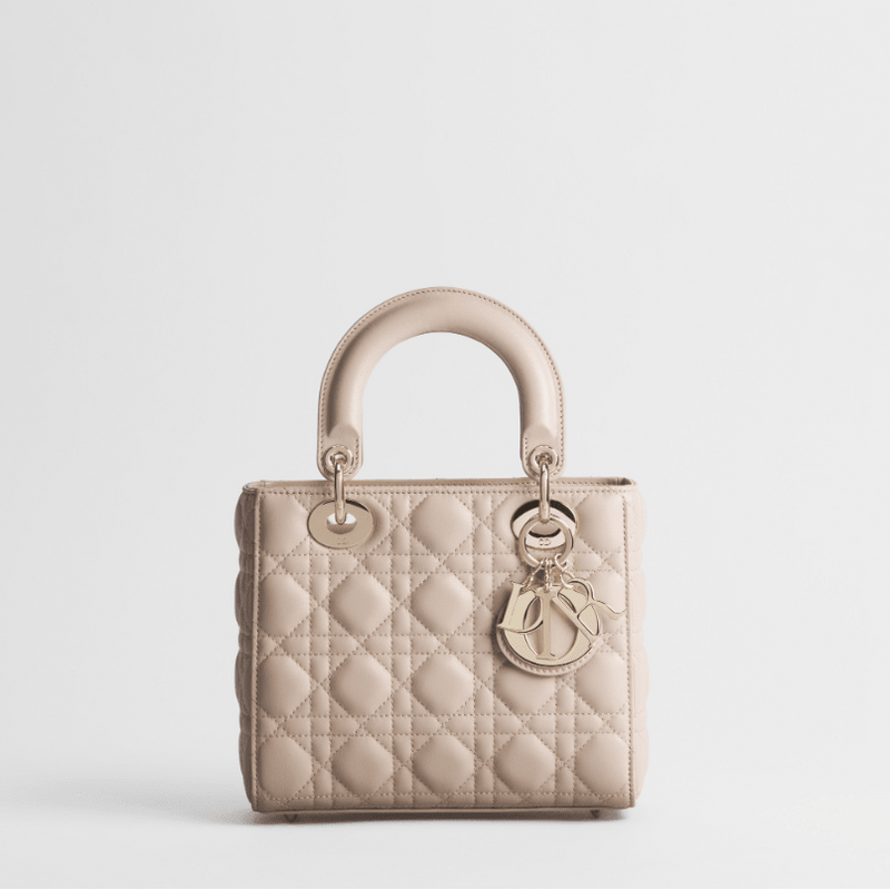 Dior Lady Dior My ABCDior Small Bag Sheepskin With a Soft Beige Cannage