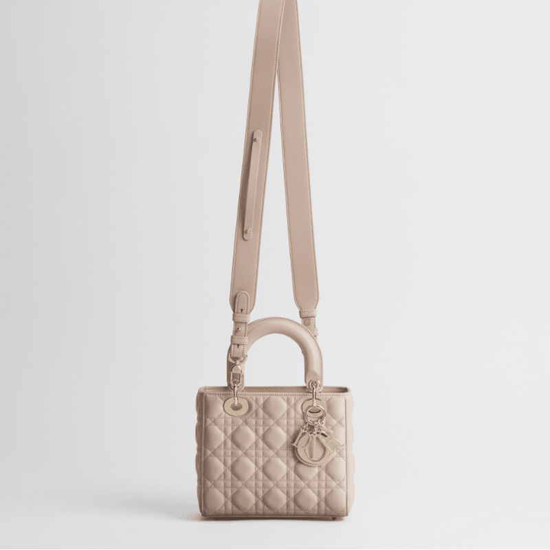 Dior Lady Dior My ABCDior Small Bag Sheepskin With a Soft Beige Cannage 4