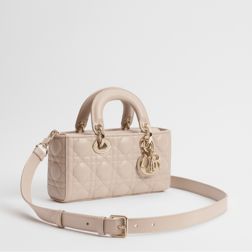 Dior Lady Small Bag Sheepskin With a Soft Beige Cannage Patter 3