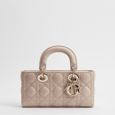 Dior Lady Small Bag Sheepskin With a Soft Beige Cannage Patter