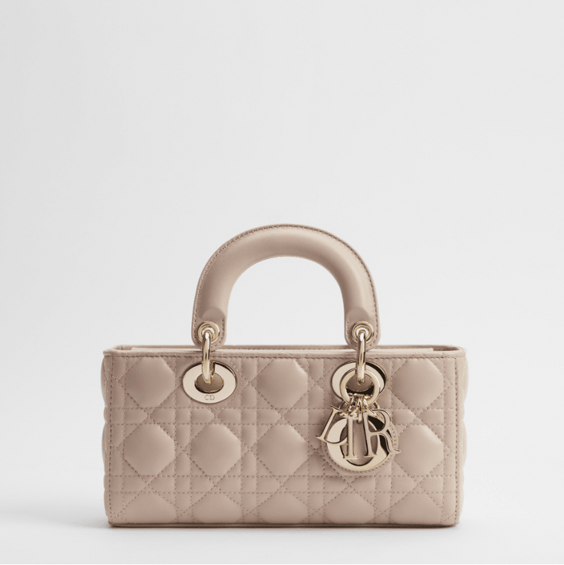 Dior Lady Small Bag Sheepskin With a Soft Beige Cannage Patter