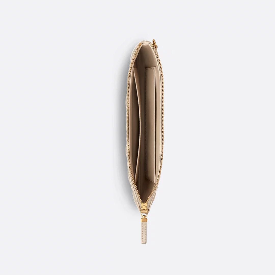 Dior Large Caro Daily Pouch Sand-Colored Supple Cannage Calfskin 3